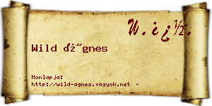 Wild Ágnes névjegykártya