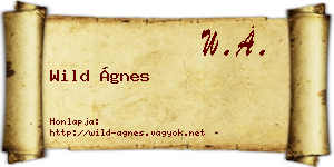 Wild Ágnes névjegykártya